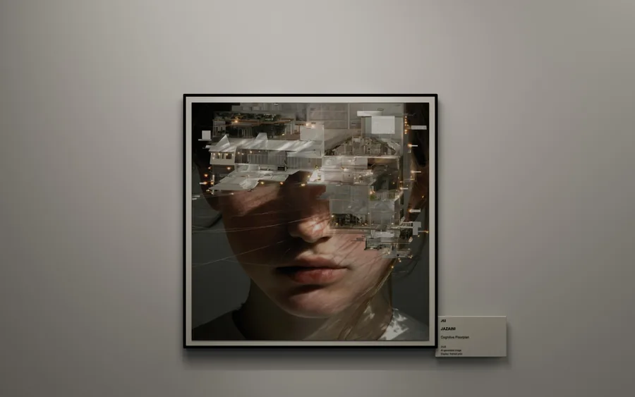 JAZAINI — framed work detail — SOFT SYSTEMS virtual exhibition
